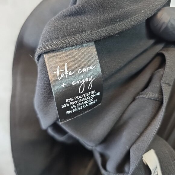 Nic + Zoe Pintuck Slit Leg Trouser Pants Women's Size 4 Black Onyx High Rise - Picture 9 of 16